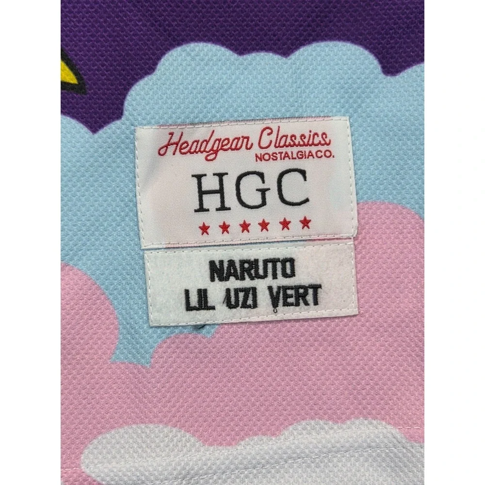 Naruto Lil Uzi Vert Jersey Youth Medium Yellow Yokai Anime Hockey Kids‎ Tee
